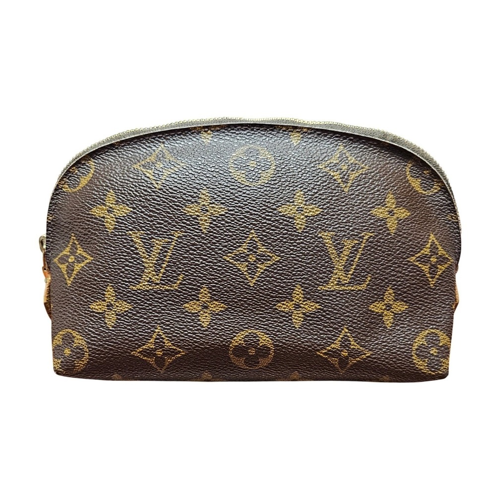Authentic Louis Vuitton Monogram Cosmetic Pouch PM Non-Sticky Restored Interior